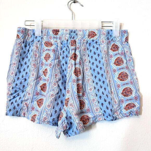 Bebop Women's Pull On Boho Shorts Elastic Waist Relaxed Fit Blue Small from Pacs - Picture 2 of 3